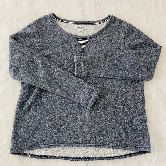 Lucky Lotus Womens Heather Blue Relaxed Fit Long Sleeve French Terry Pullover XL - Picture 1 of 9